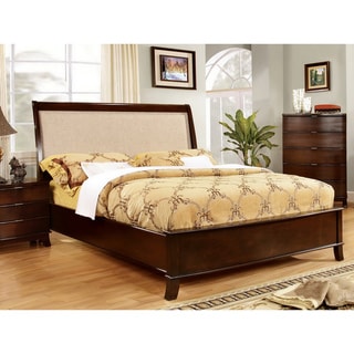 Lenheart Contemporary Fabric Nailhead Queen-size Bed