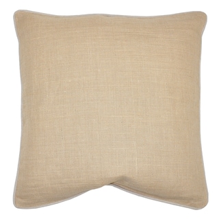 Bella Textured Linen Jutex Natural Decorative Throw Pillows (Set of 2)