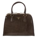 Prada 'Spazzolato' Patent Leather Pyramid Frame Bag