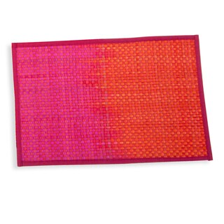 Set of 6 Hand-Woven Kottan Palm Leaf Placemats (India)