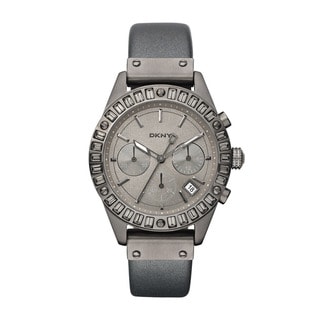 DKNY Women's Grey Calf Skin Grey Dial Quartz Watch