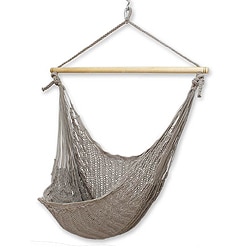 --->  Handcrafted Cotton 'Pate' Large Deluxe Hammock Swing Chair (Mexico)