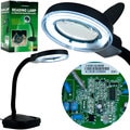 Trademark Tools Fluorescent Gooseneck Magnifier Light with Power Lens