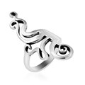 Unique Contemporary Huge Swirl .925 Silver Ring (Thailand)