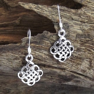Cute Celtic Knot .925 Silver Dangle Earrings (Thailand)