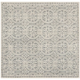 (^_-) Safavieh Handmade Moroccan Cambridge Silver Wool Rug (8' Square)