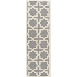 Safavieh Handmade Cambridge Moroccan Silver Wool Rug (2'6 x 6')