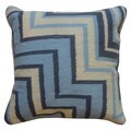 Contemporary Cotton Blue/ Yellow Square Pillows (Set of 2)