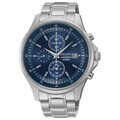 SEIKO Men's Chronograph Blue Dial Stainless Steel Watch