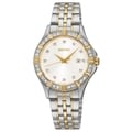 SEIKO Women's Dress White Dial Two-Tone Watch