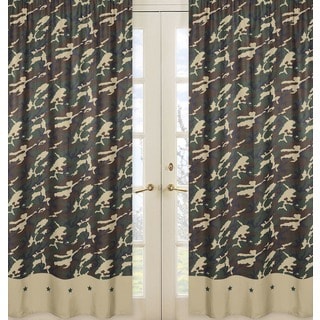 Green Camo 84-inch Curtain Panel Pair