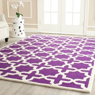 Safavieh Handmade Cambridge Moroccan Purple Wool Rug (6' x 9')