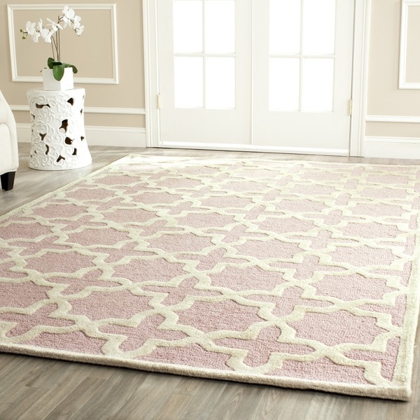 Safavieh Handmade Moroccan Cambridge Light Pink Wool Rug (6' x 9