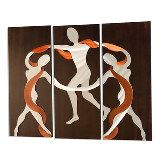 Scarf Dance 3-Panel Metal Wall Art