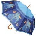 Laurel Burch 'Indigo Cat' Canopy Stick Umbrella