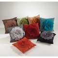 Saro Flower Design 17-inch Throw Pillow
