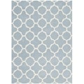 Handmade Moroccan Blue Wool Rug (5' x 8')