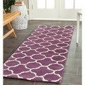 Handmade Moroccan Purple Wool Rug (2'3 x 7')
