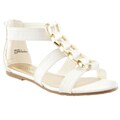 Riverberry Women's 'Fenchel' White Link-detail Roman Sandals