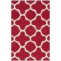 Handmade Moroccan Red Wool Rug (2' x 3')