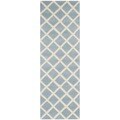 Handmade Moroccan Blue Wool Rug (2'3 x 11')