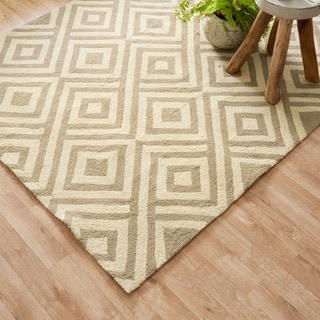 Handmade Indoor/ Outdoor Capri Beige Rug (3'6 x 5'6)
