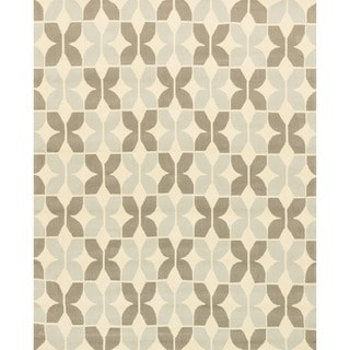 Handmade Indoor/ Outdoor Capri Grey Rug (7'6 x 9'6)