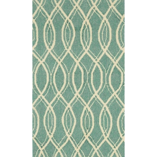 Handmade Indoor/ Outdoor Capri Turquoise Rug (2'3 x 3'9)