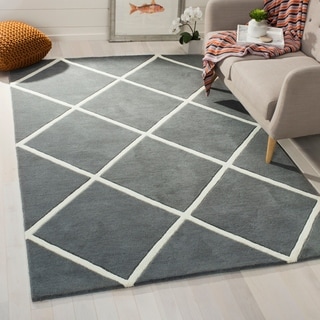 Handmade Moroccan Dark Grey Wool Rug (4' x 6')