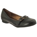 Riverberry Women's 'BTS' Black Buckle Flats