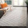 Handmade Moroccan Dark Grey Wool Rug (6' x 9')