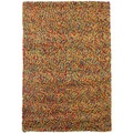Hand-woven Mandara Thick Wool Shag Rug (9' x 13')