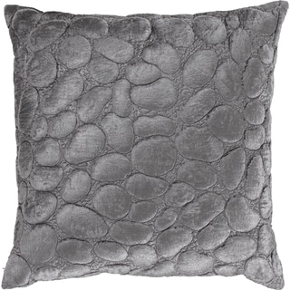 Arianna Silver Textured 18-inch Decorative Down Pillow