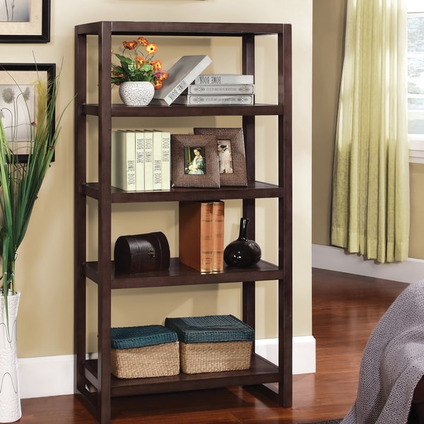 Furniture of America Regibel Solid Wood 5tier Display Bookcase