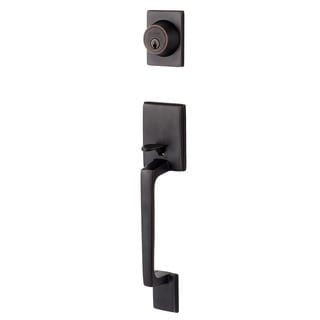 Sure-Loc Vintage Bronze Front Entrance Handleset (Lever/knob interior trim options)-Image