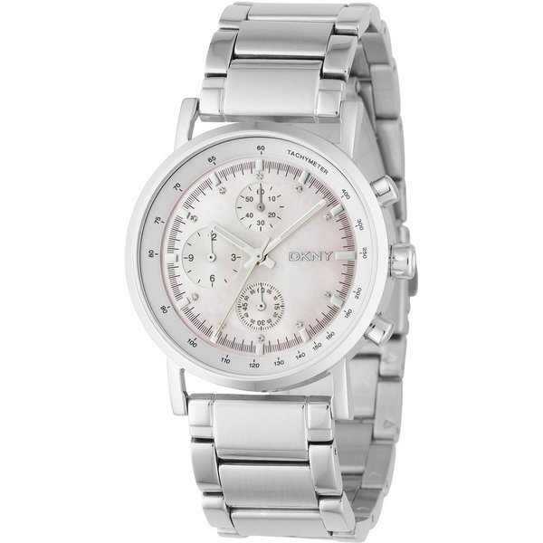 DKNY Women's Mother of Pearl Dial Stainless Steel Watch 