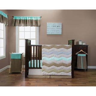 Trend Lab Cocoa Mint Collection 5-piece Crib Bedding Set