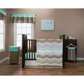 Trend Lab Cocoa Mint Collection 5-piece Crib Bedding Set