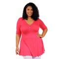 24/7 Comfort Apparel Women's Plus Tunic Top