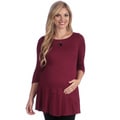 24/7 Comfort Apparel Women's Solid Maternity Tunic