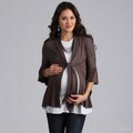 24/7 Comfort Apparel Maternity Tie-Front Flutter Sleeve Jacket