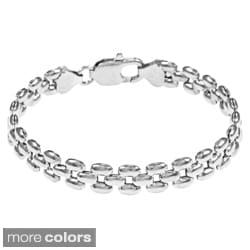 Sterling Essentials Italian Silver 7-inch Panther Link Bracelet Sale ...