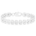 Sterling Essentials Italian Silver 7-inch Panther Link Bracelet