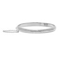 Sterling Essentials Silver 7-inch Hand-engraved Bangle Bracelet