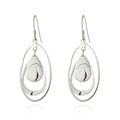 Mondevio Sterling Silver Teardrop and Oval Dangle Earrings