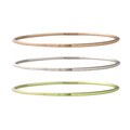 Mondevio Sterling Silver Hammered Round Bangle Bracelet