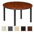 42-inch Round Table with Black Post Legs