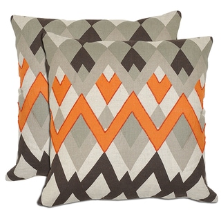 Villa ZigZag Linen Throw Pillows (Set of 2)