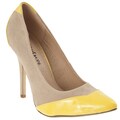 Riverberry Women's 'Paggy' Camel Two-tone Pointed Toe Stiletto Heels