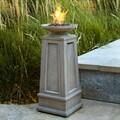Real Flame Limestone Corsica Fire Column